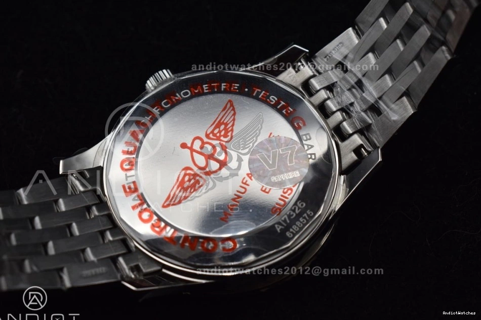 SS Navitimer Bracelet 1:1 Functional RG White 1 923 on Edition V7F Best A Dial Bezel SS 0827